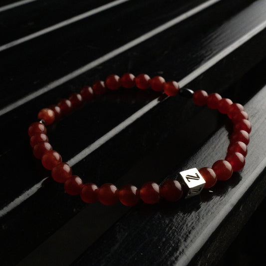 Yemeni Aqeeq Tasbeeh 33 Beads Pure Silver Emblem